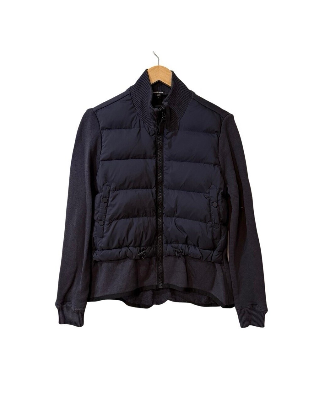 James Perse x Y/osemite Mixed Media Jacket Zip Puffer Navy Size 1 US Small